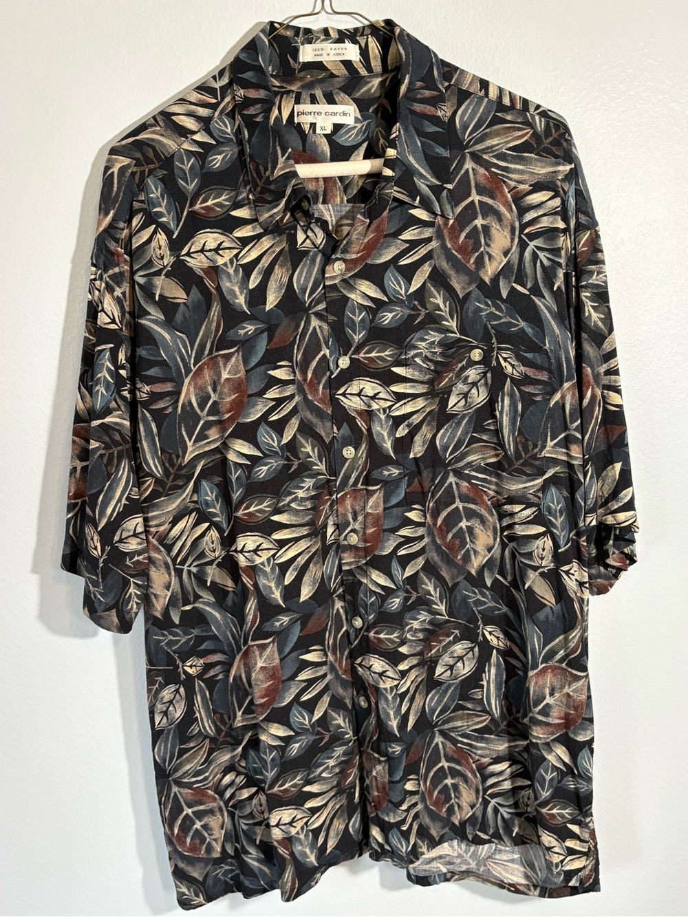 Vintage Pierre Cardin 100% Rayon Hawaiian Shirt XL
